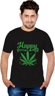 

INKIT Graphic Print Men's Round Neck Black T-Shirt