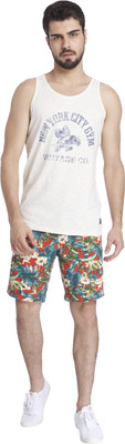 

Jack & Jones Printed Men's Round Neck White T-Shirt, Whisper white