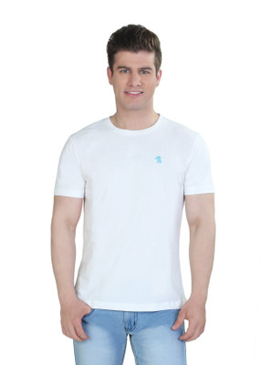 

The Cotton Company Solid Men' Round Neck White T-Shirt