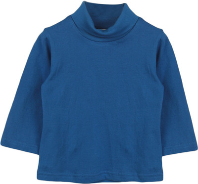 

Beebay Girls Solid T Shirt(Dark Blue)