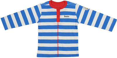 Buzzy Boys Striped T Shirt(Multicolor, Pack of 1) Buzzy Boys Striped T Shirt(Multicolor, Pack of 1)