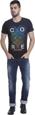 

Jack & Jones Printed Men's Round Neck Black T-Shirt