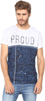 

Fritzberg Printed Men's Round Neck Dark Blue T-Shirt, Indigo