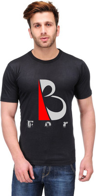 

Trendster Printed Men's Round Neck Black T-Shirt