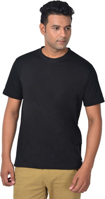 

Tshirt.in Solid Men' Round Neck Black T-Shirt