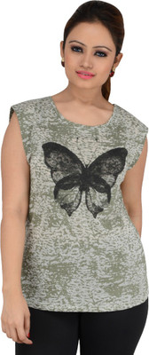 

Download Apparel Printed Women's Round Neck Green T-Shirt