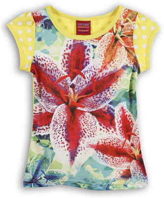 

Lilliput Girls Printed T Shirt(Multicolor, Yellow