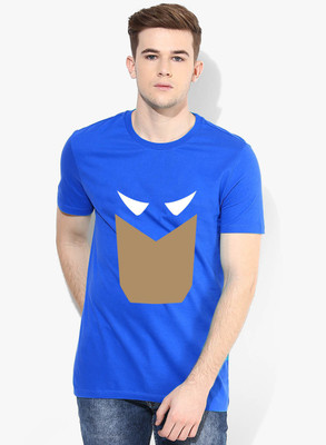 

Gallop Printed Men' Round Neck Dark Blue T-Shirt, Royal blue
