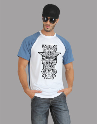 

Trionic Printed Men's Round Neck White, Blue T-Shirt, Storm blue