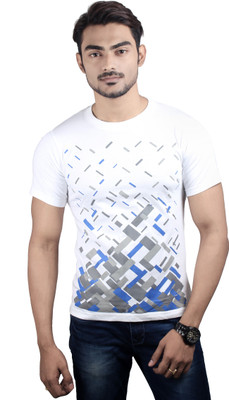 

Spur Printed Men' Round Neck White T-Shirt