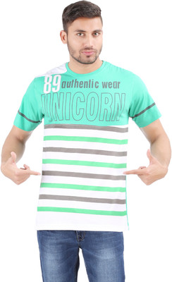 

Al-Harsha Trend Striped Men's Round Neck Green, White T-Shirt
