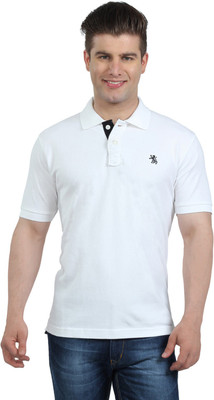 

The Cotton Company Solid Men's Polo Neck White T-Shirt