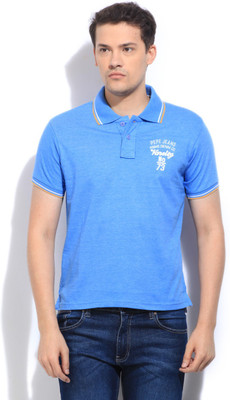 

Pepe Jeans Solid Men's Polo Neck Blue T-Shirt
