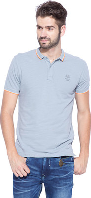 

Mufti Solid Men's Polo Neck Grey T-Shirt