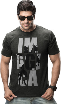 Imagica Printed Men Round Neck Blue T-Shirt Imagica Printed Men Round Neck Blue T-Shirt