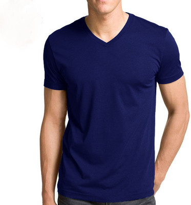 

Vogue Solid Men' V-neck Dark Blue T-Shirt, Navy blue