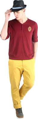 

Proline Solid Men's Round Neck Maroon T-Shirt, Mr/cml