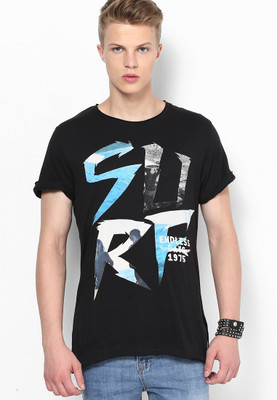 

Jack & Jones Graphic Print Men's Round Neck Black T-Shirt
