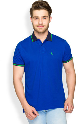 

Parx Solid Men's Polo Neck Blue T-Shirt