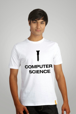 

Campus Sutra Printed Men Round Neck White T-Shirt