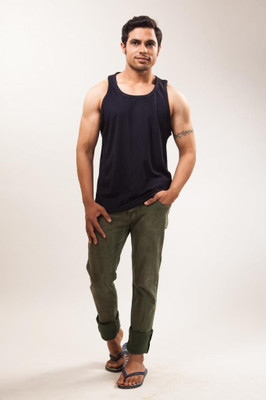 

Unisopent Designs Solid Men's Round Neck Blue T-Shirt, Navy blue