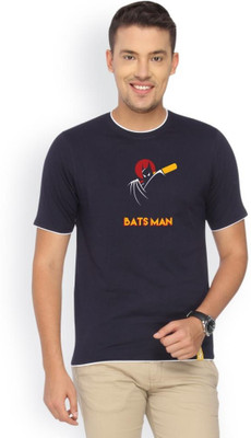 

Campus Sutra Solid Men Round Neck Dark Blue T-Shirt