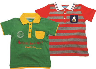 

JusCubs Boys Embroidered Cotton T Shirt(Multicolor, Pack of 2, Multi colour