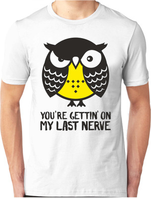 

Foscous Printed Men's Round Neck White T-Shirt