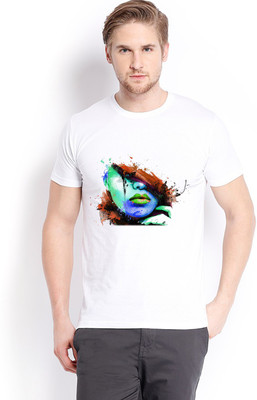 

Trendster Printed Men's Round Neck White T-Shirt
