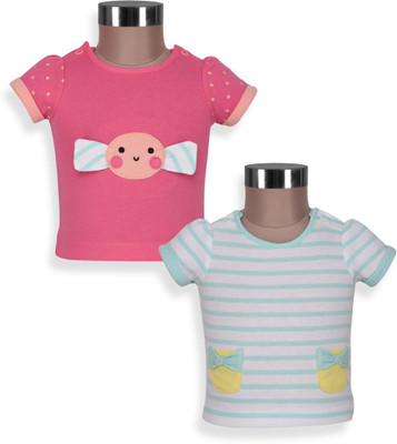

Mothercare Girls Solid T Shirt(White, Multi