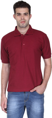 

Scott International Solid Men's Polo Neck Maroon T-Shirt