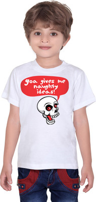 

Tantra Boys Graphic Print T Shirt(White, Pack of 1)