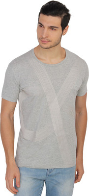 

Calvin Klein Solid Men' Round Neck Grey T-Shirt