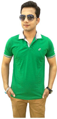 

Brandonn Solid Men's Polo Neck Green T-Shirt