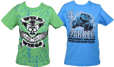 

Gkidz Boys Printed Cotton T Shirt(Green, Pack of 2