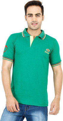 

Denzor Solid Men' Polo Neck Green T-Shirt