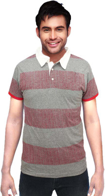 

Gallop Striped Men's Polo Neck Multicolor T-Shirt