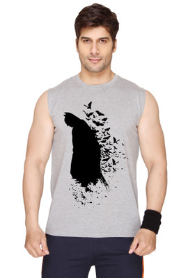 

SayItLoud Printed Men' Round Neck Grey T-Shirt