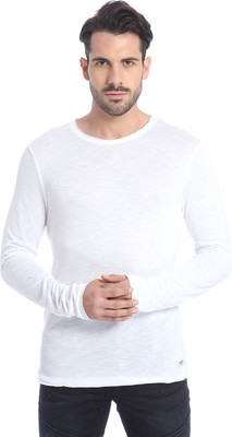 

Jack & Jones Solid Men's Round Neck White T-Shirt