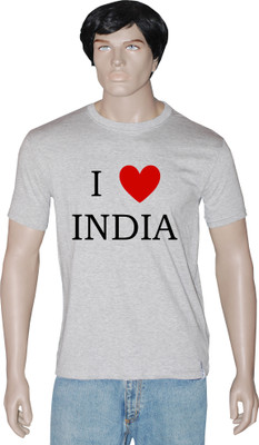 

Tshirt.in Graphic Print Men's Round Neck Grey T-Shirt, Grey melange