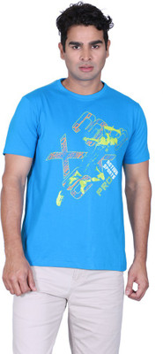 

Proline Graphic Print Men's Round Neck Blue T-Shirt