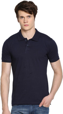 

Rockhard Solid Men's Polo Neck Black T-Shirt