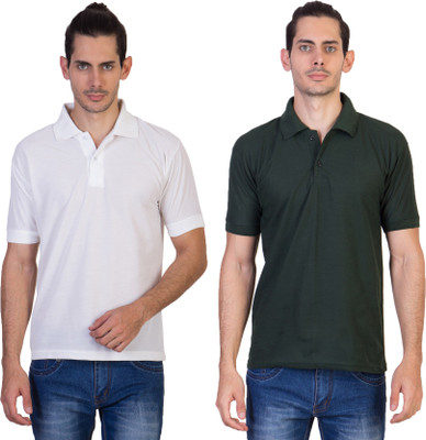 

Kaizen Solid Men' Polo Neck Multicolor T-Shirt(Pack of 2, Multicolor_5-6