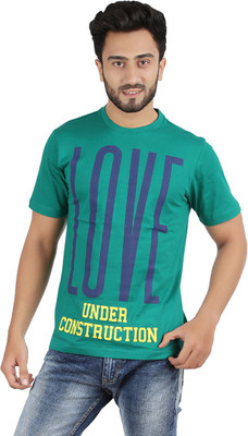 

Checkers Bay Printed Men's Round Neck Green T-Shirt