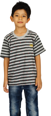 63% OFF on Shaun Boys Striped T Shirt(Grey, Pack of 1) 63% OFF on Shaun Boys Striped T Shirt(Grey, Pack of 1)