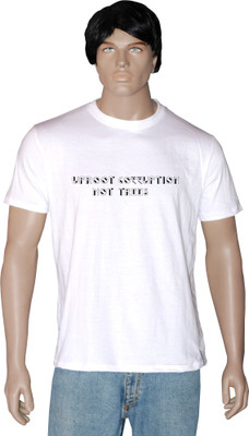 

Tshirt.in Graphic Print Men's Round Neck White T-Shirt, Pearl white