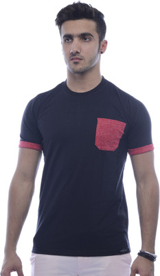 

Urban Flux Solid Men' Round Neck Black, Red T-Shirt