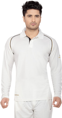 omtex Solid Men Polo Neck White T-Shirt omtex Solid Men Polo Neck White T-Shirt