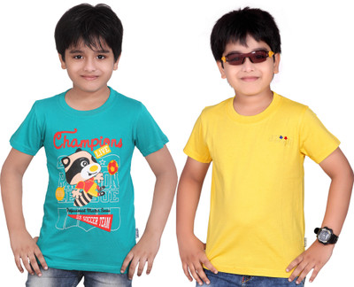 

Dongli Boys Solid T Shirt(Light Blue, Pack of 2)