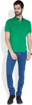 

Park Avenue Solid Men's Polo Neck Green T-Shirt